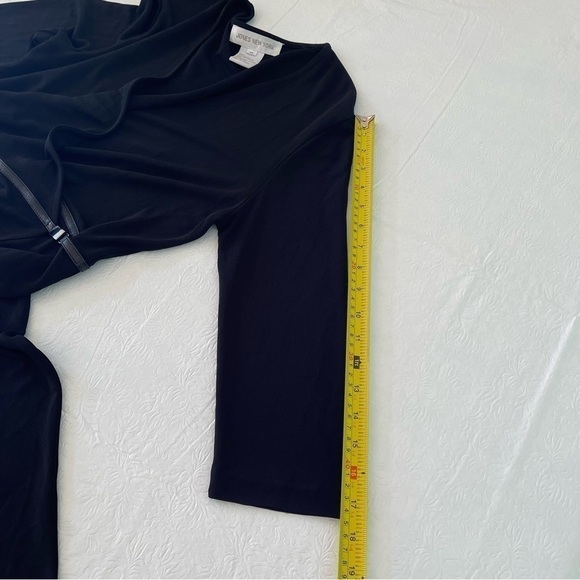 Jones New York Wrap Dress with Leather Trim Waist - Picture 12 of 12